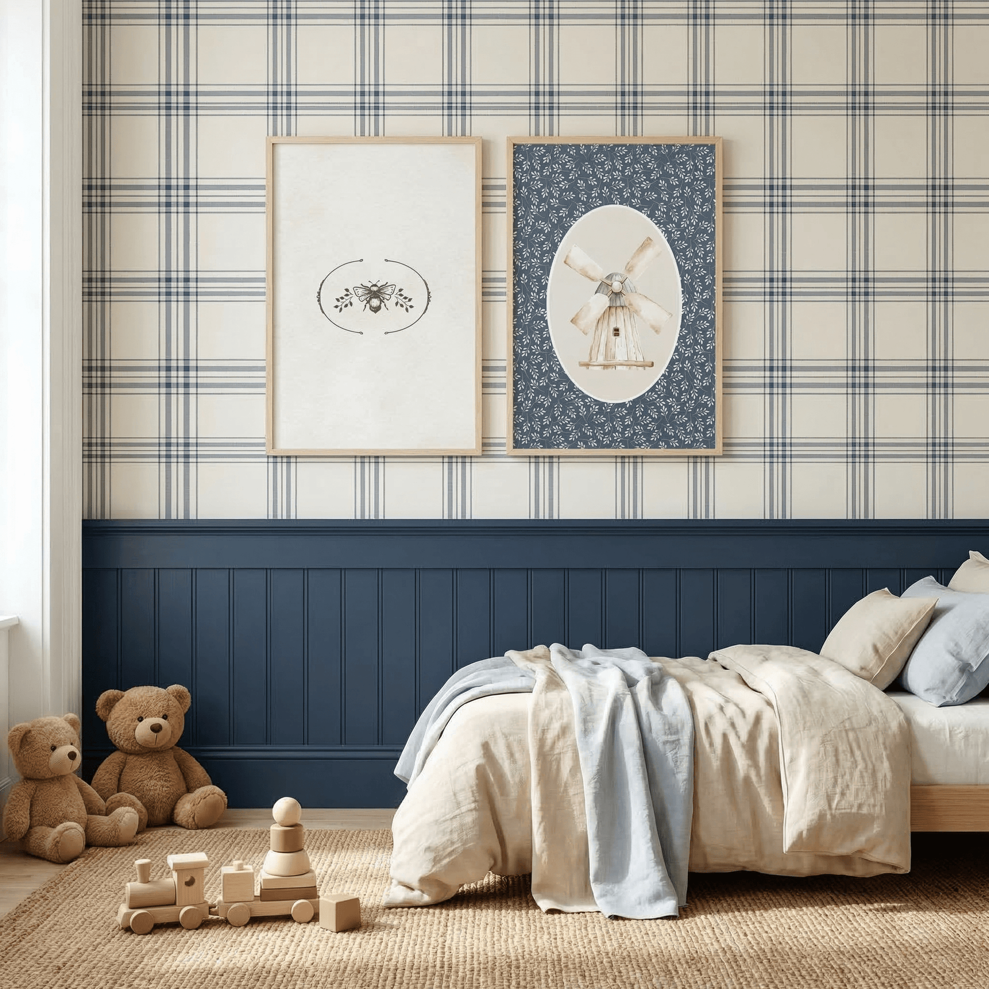 Vintage Bee Wall Art | Classic Botanical Illustration