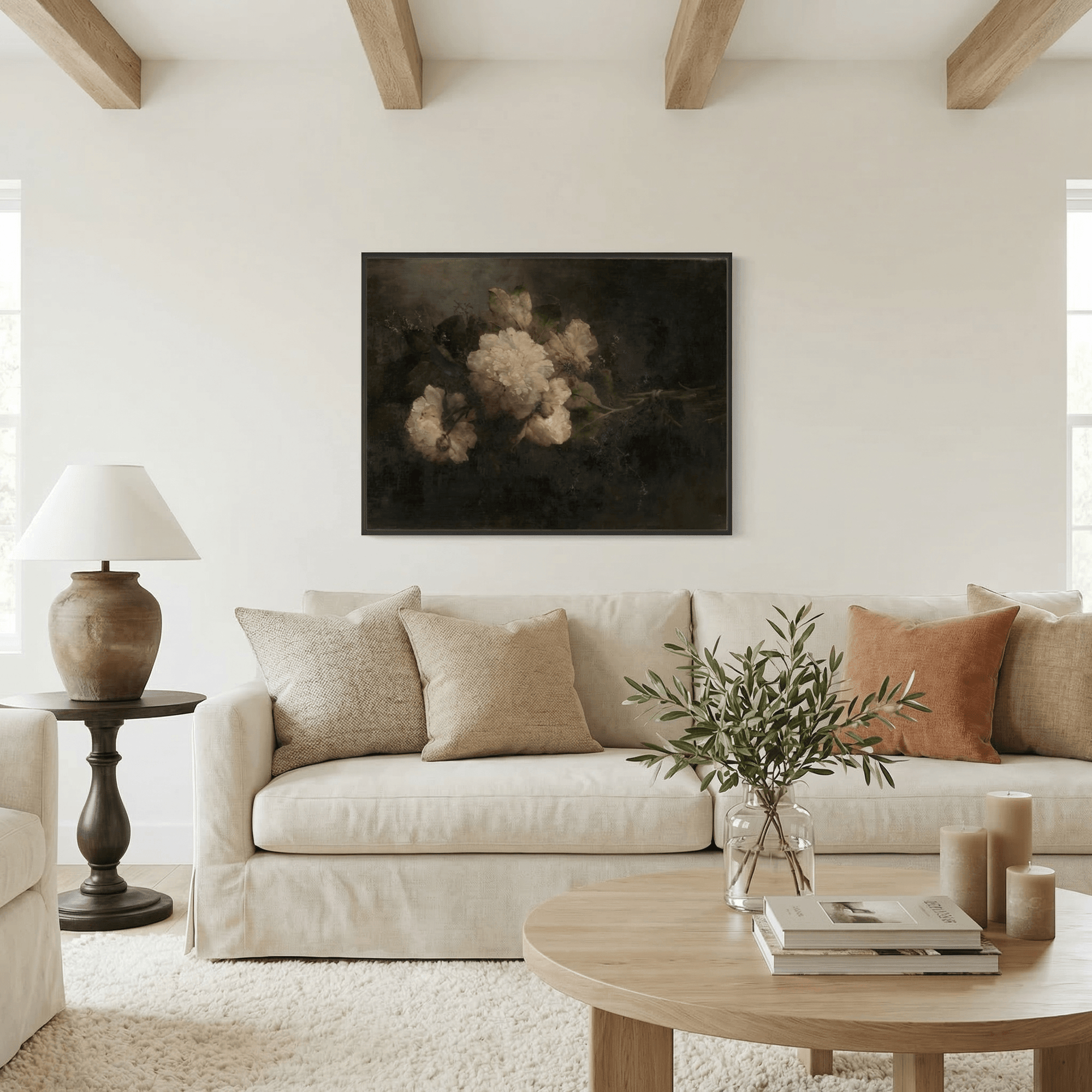 Peonies Bouquet Still Life | Canvas