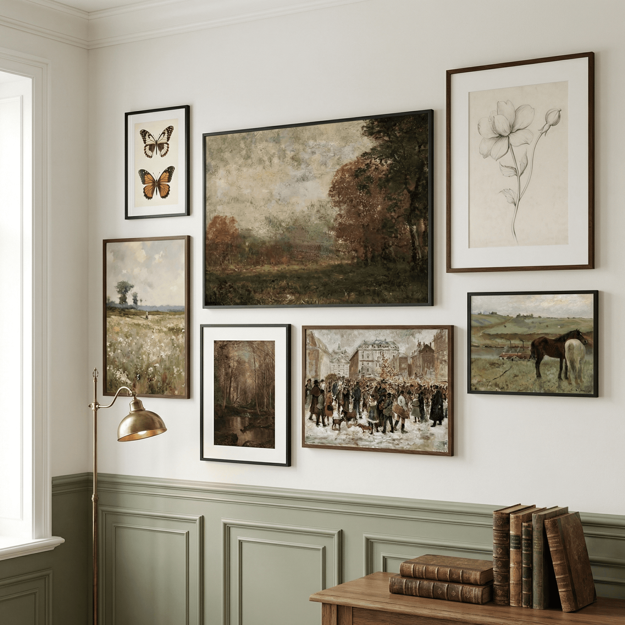 Vintage Parisian Street Scene Art Print