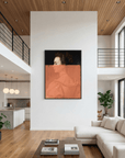 Altered Portrait of Woman Orange Modern Art by The Art Concept
