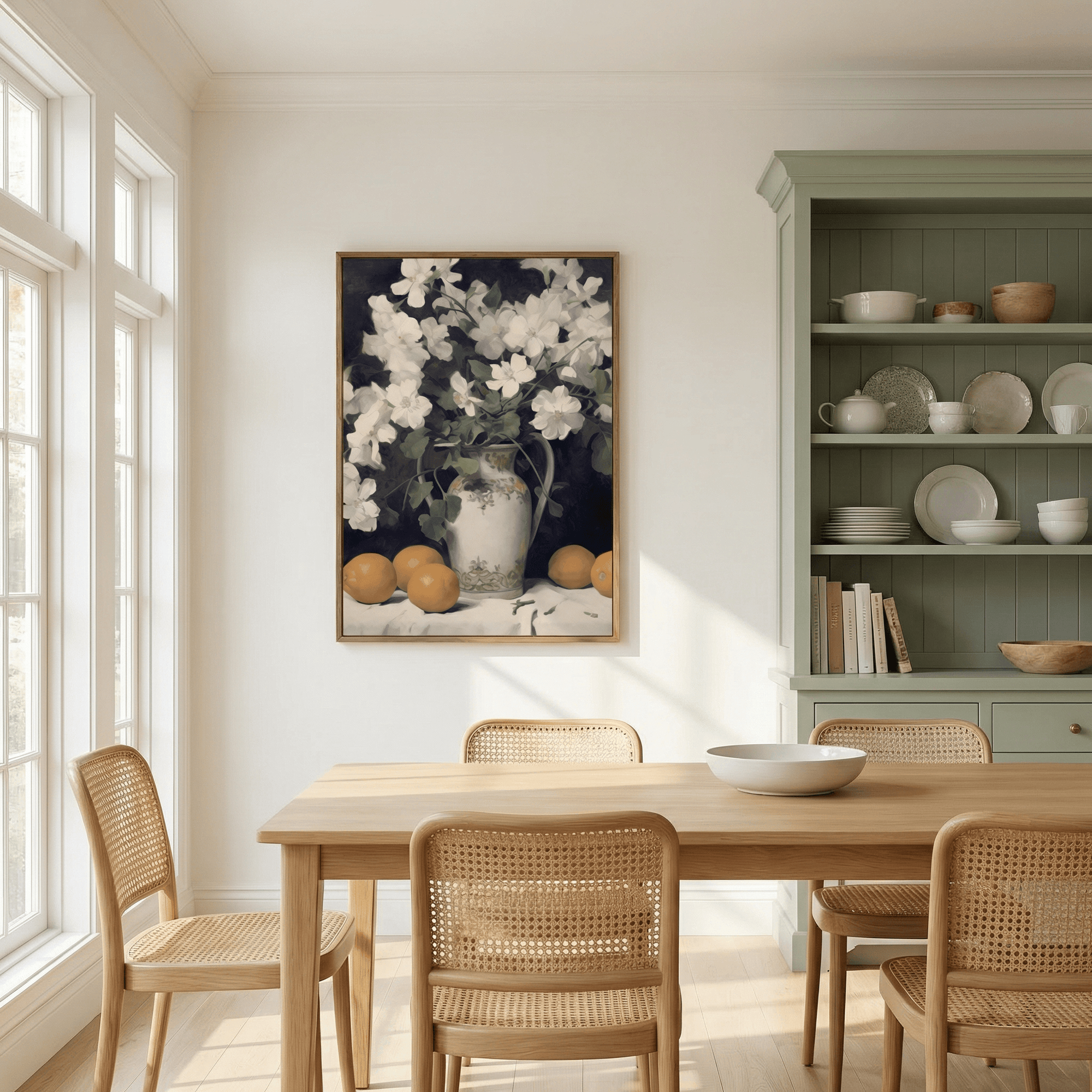 Vintage Fruit and Floral Arrangement Print