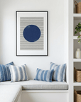 Watercolor Circle and Stripes by The Miuus Studio