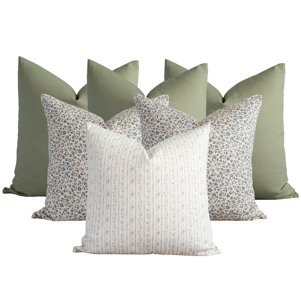 Valeria Bedroom Pillow Combination | Set of Six Pillow Covers