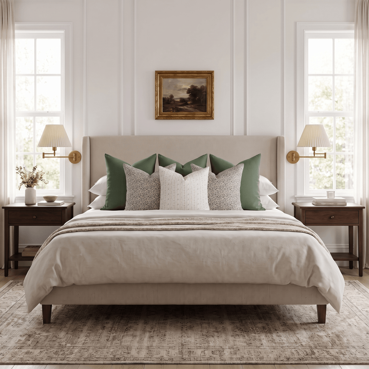 Valeria Bedroom Pillow Combination | Set of Six Pillow Covers