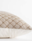 Ayla Floral Block Printed Pillow Cover | Mustard | Lumbar