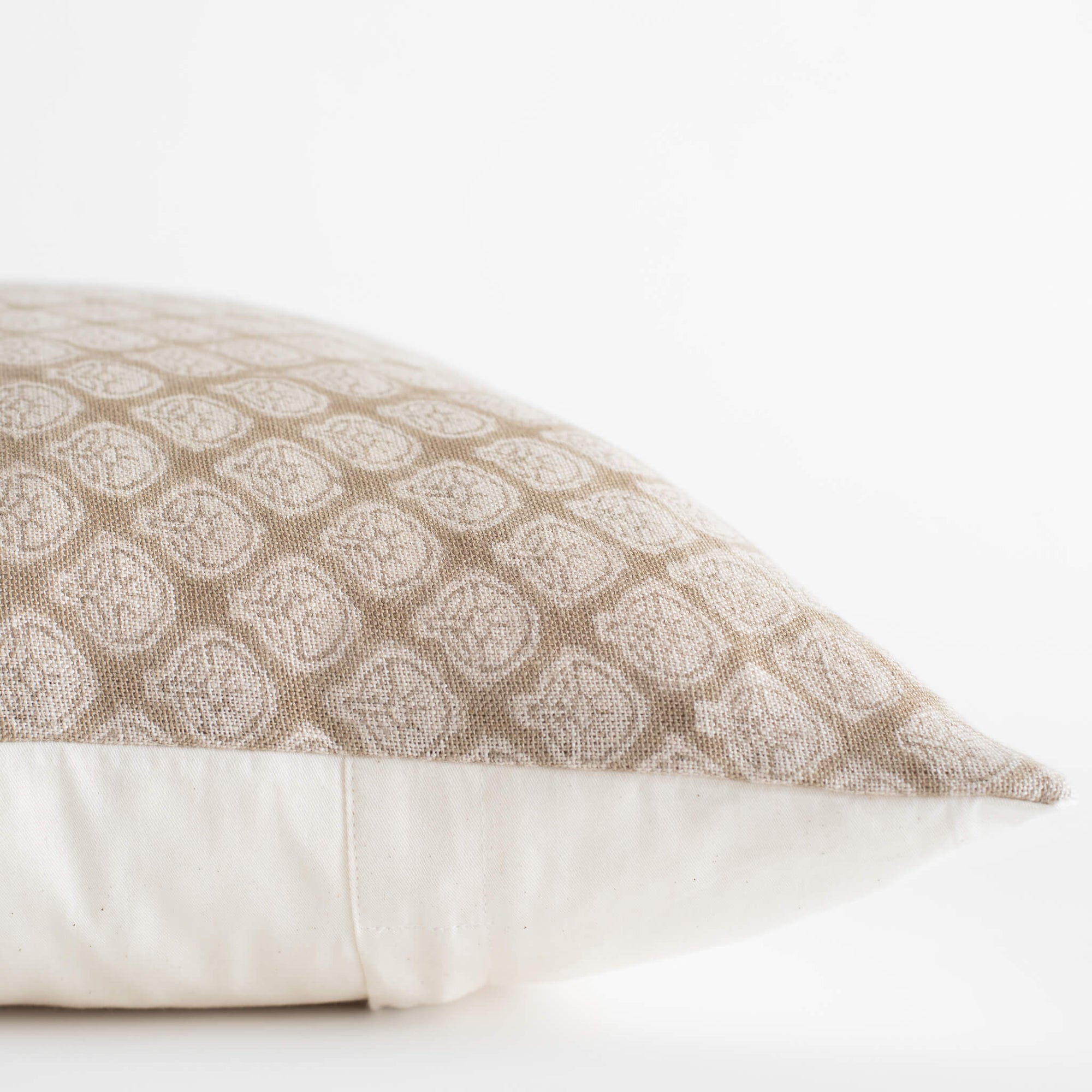 Ayla Floral Block Printed Pillow Cover | Mustard