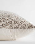 Mariella Floral Block Printed Pillow Cover | Mustard | Lumbar