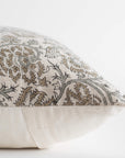 Claire Floral Block Printed Pillow Cover | Mustard