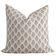 Calla Floral Block Printed Pillow Cover | Light Brown, Blue, Sage Green