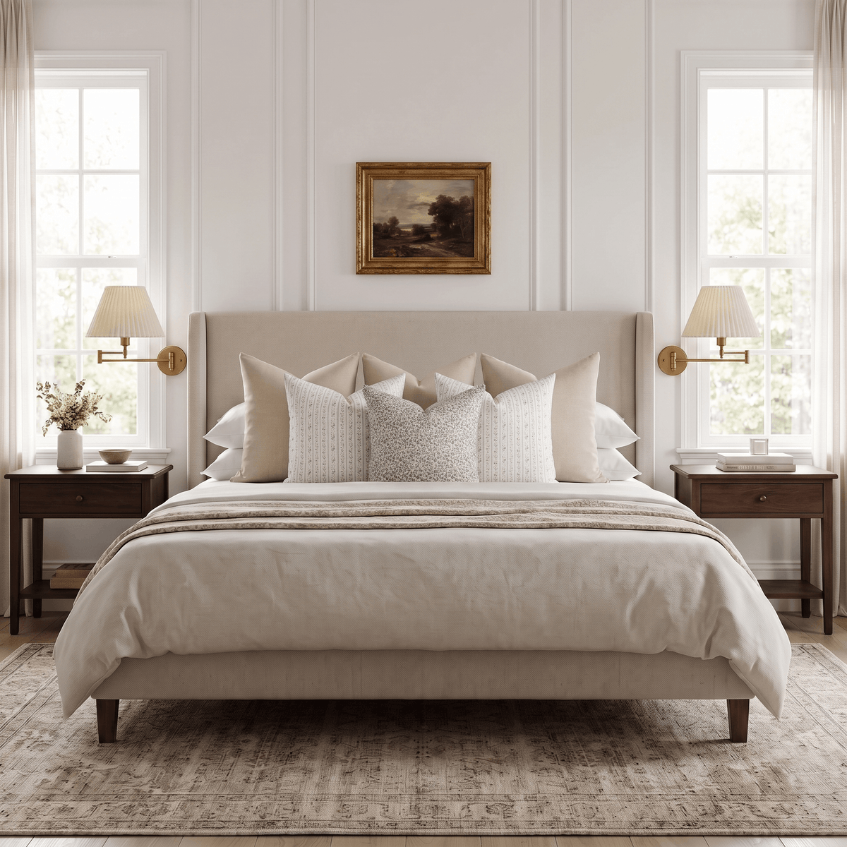 Aveline Bedroom Pillow Combination | Set of Six Pillow Covers