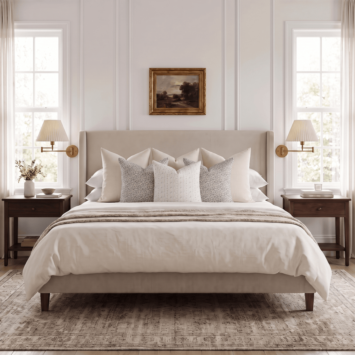 Nerina Bedroom Pillow Combination | Set of Six Pillow Covers