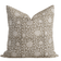 Leila Floral Block Printed Pillow Cover | Olive Green