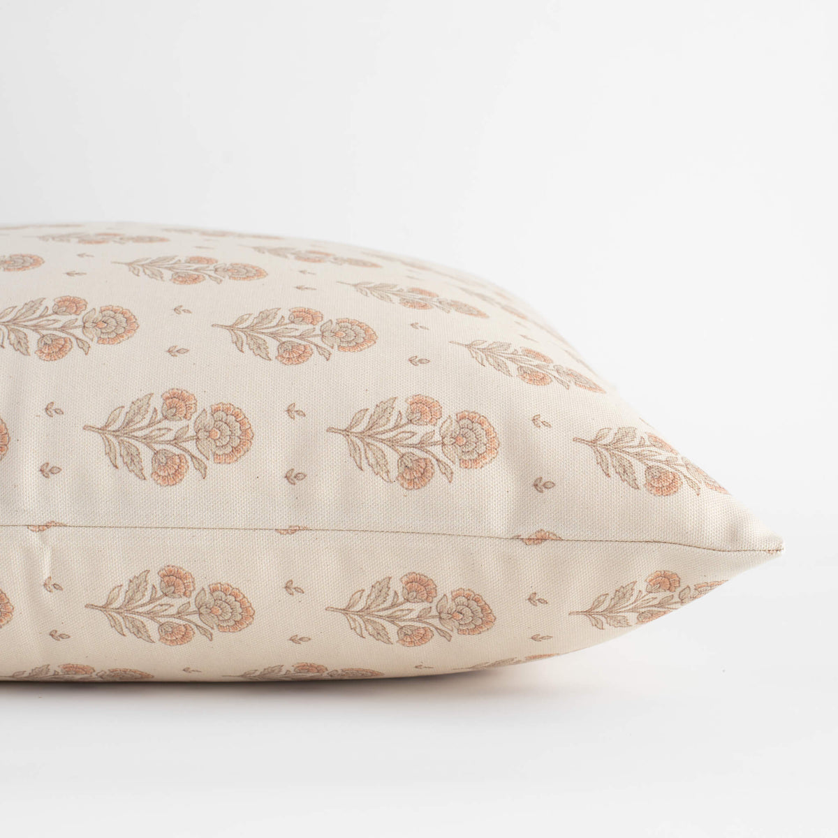 Anais Peach Floral Pillow Cover
