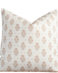 Anais Peach Floral Pillow Cover 20" x 20"