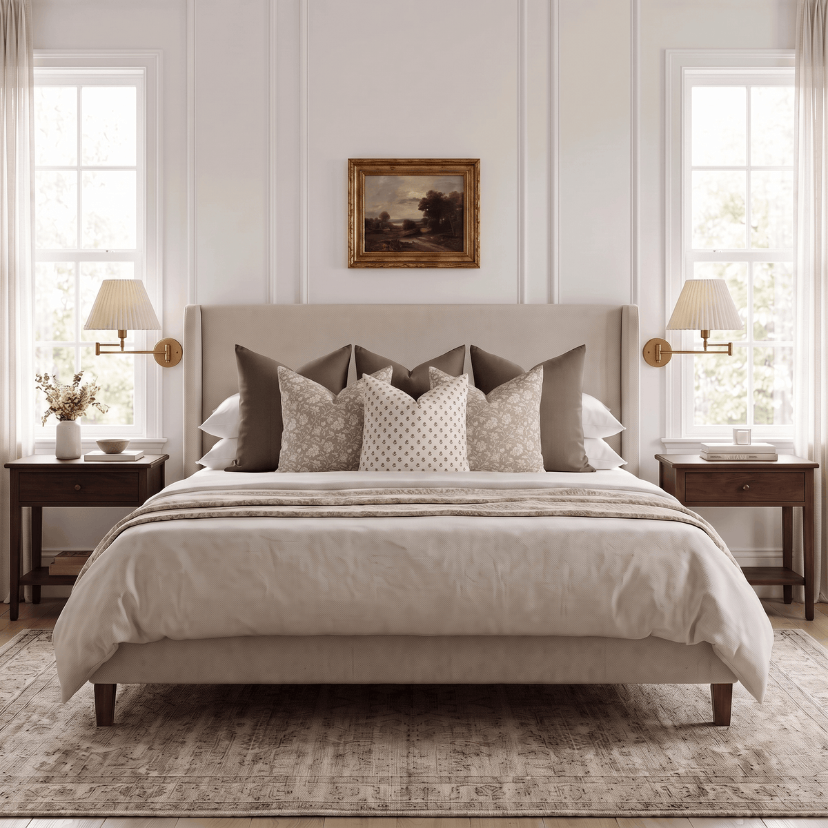 Calista Bedroom Pillow Combination | Set of Six Pillow Covers