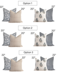 Somerset Pillow Combination | Set of Four Pillow Covers