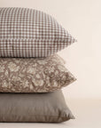 Elodie Taupe Gingham Pillow Cover