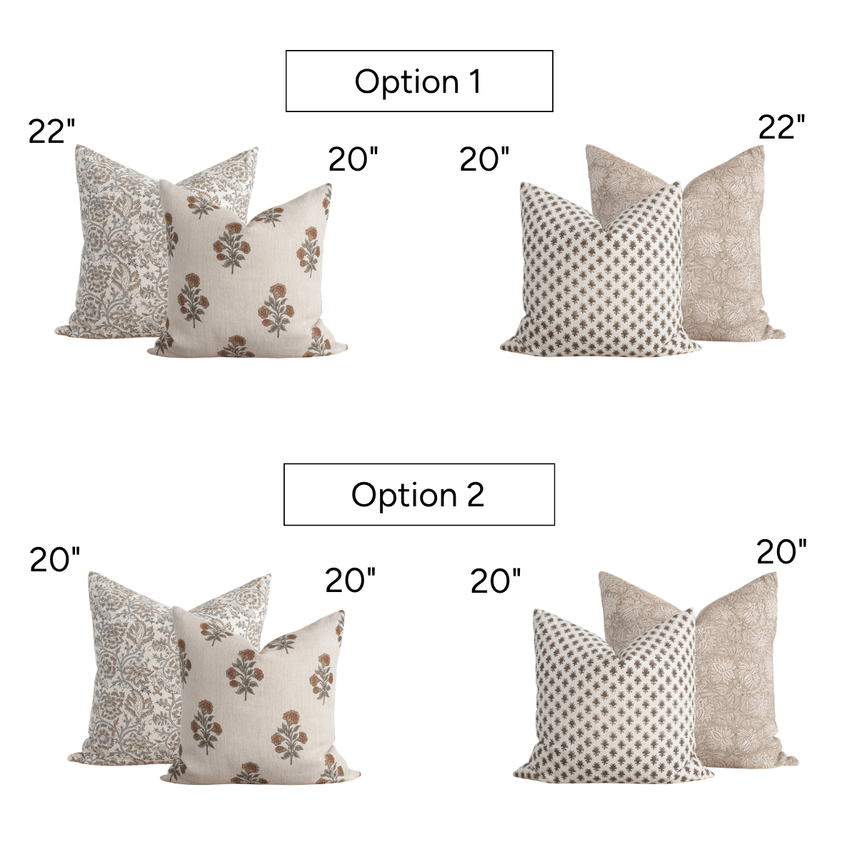 Ubeda Pillow Combination | Set of Four Pillow Covers