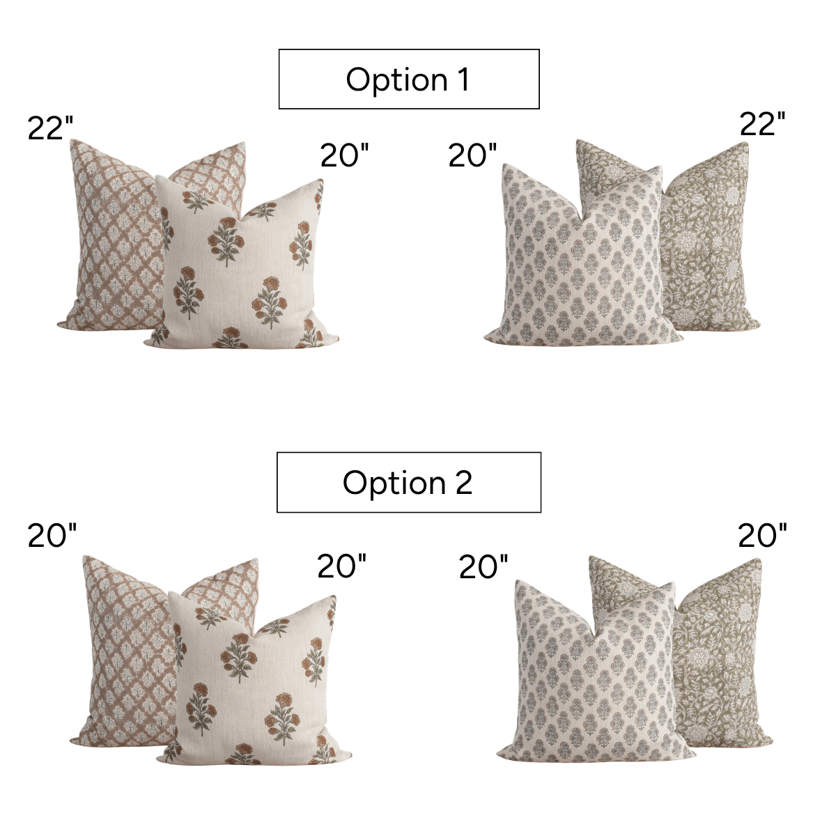 Dorset Pillow Combination | Set of Four Pillow Covers