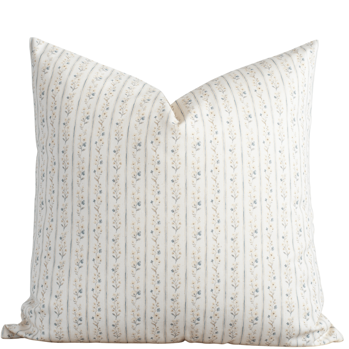 Willa Blue Floral Stripe Pillow Cover