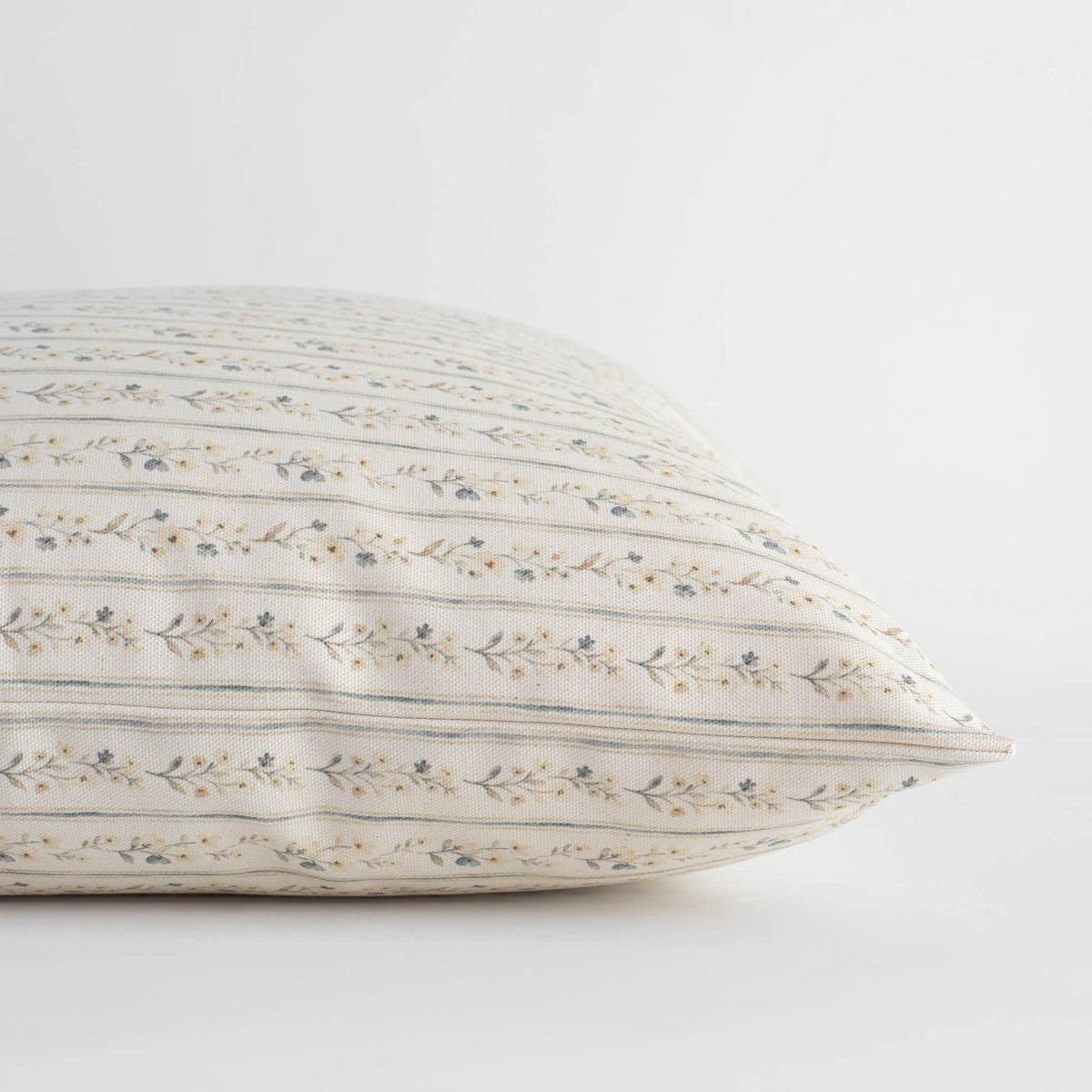 Willa Blue Floral Stripe Pillow Cover