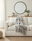 Clara Throw Blanket | Beige, Grey