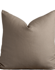 Leme Taupe Cotton Pillow Cover