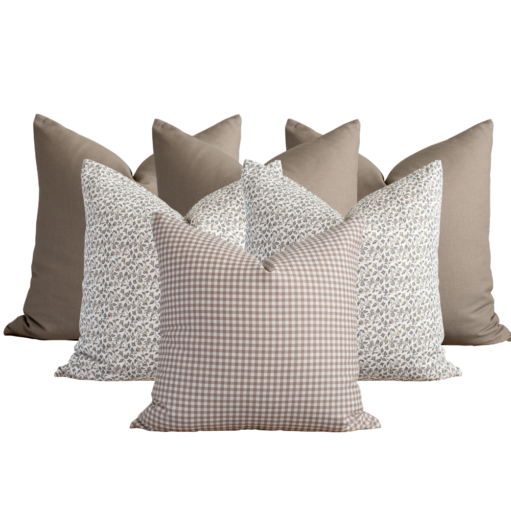 Maura Bedroom Pillow Combination | Set of Six Pillow Covers