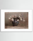 Vase of Roses Fine Art Print White Wood White