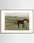 Timeless Equestrian Landscape Fine Art Print Oak Dark Freja