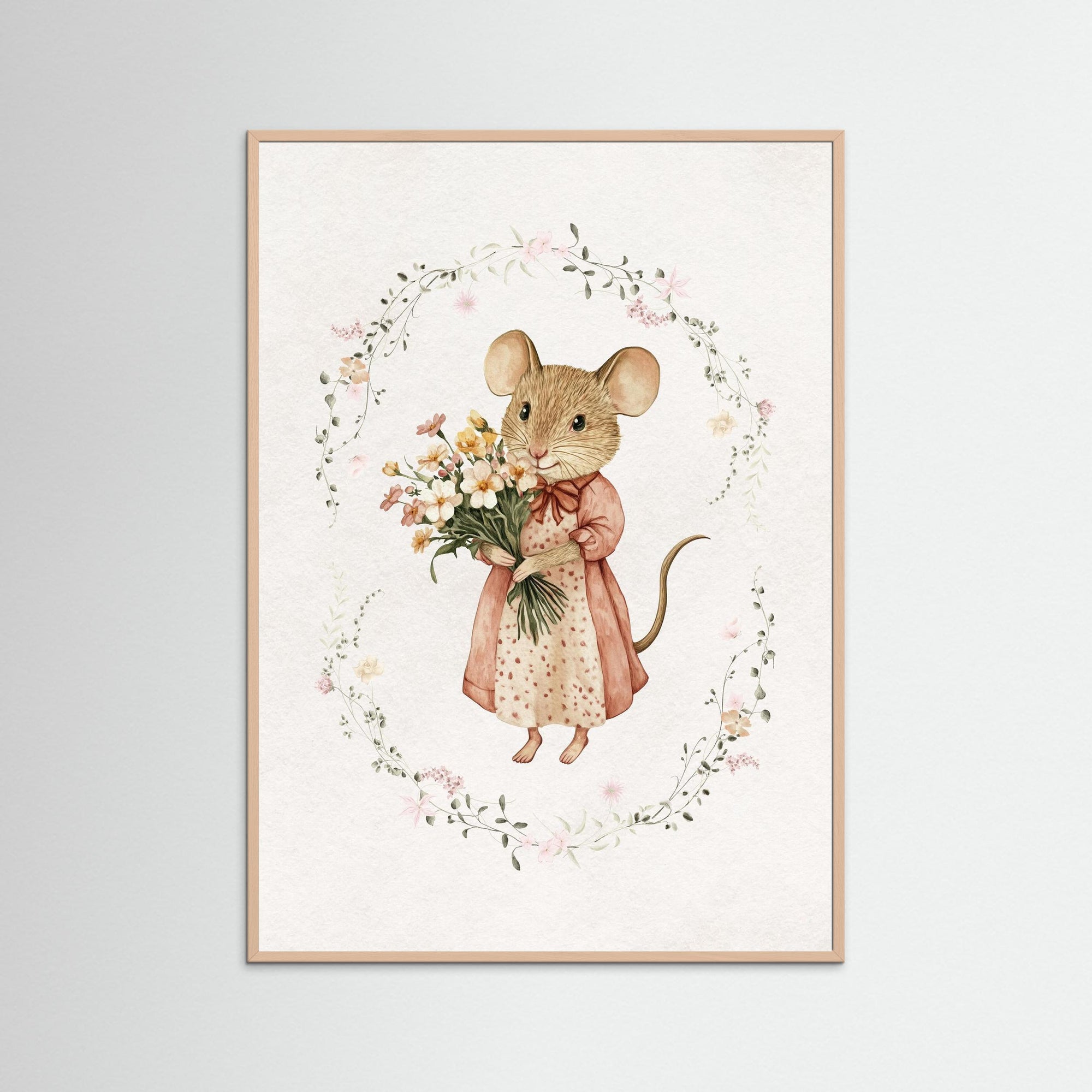Sweet Mouse Wall Art | Kids Room &amp; Nursery Decor Rose Wood