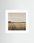 Neutral Field Landscape Art Print No Frame White