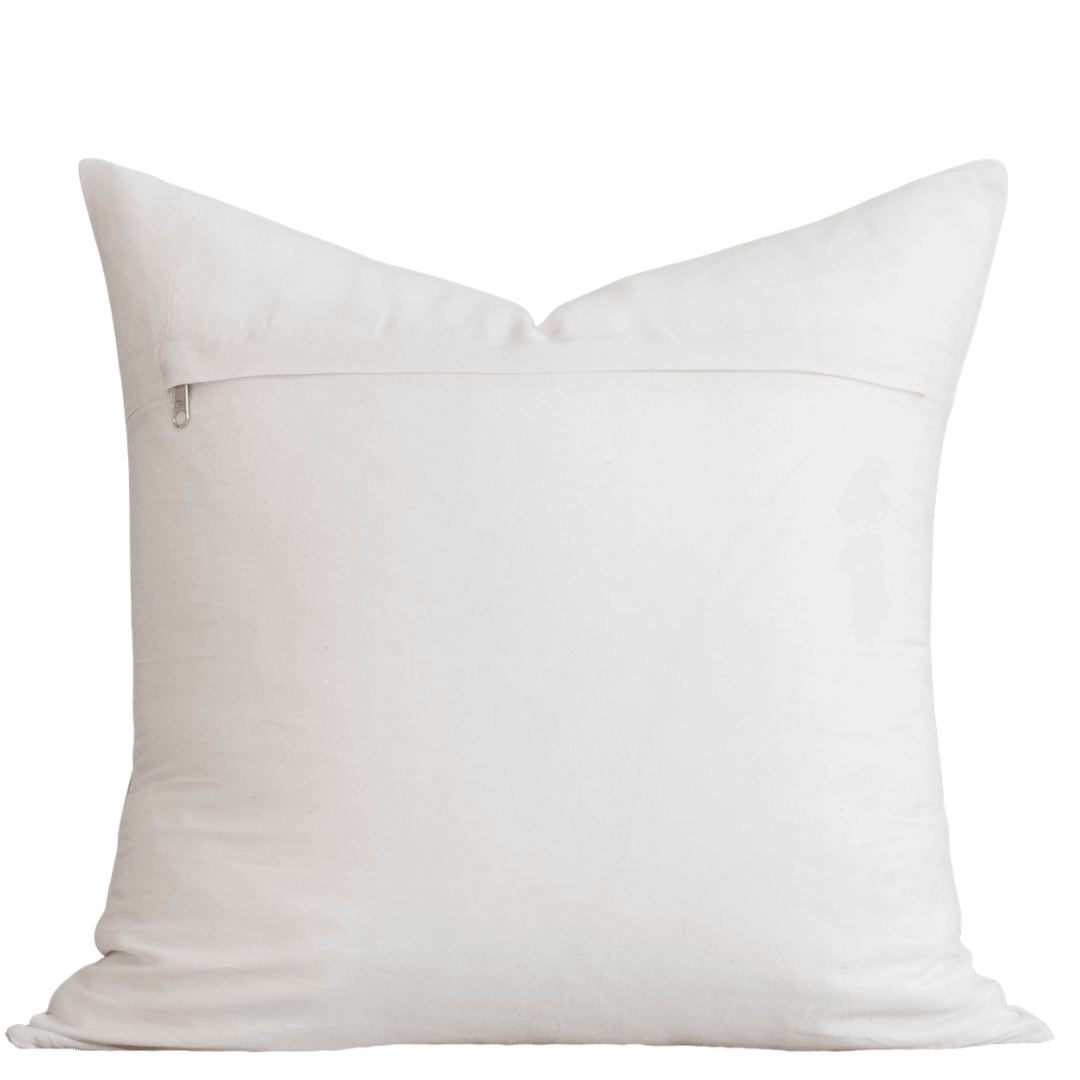 Rhea Floral Block Printed Pillow Cover | Mustard