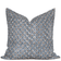 Aster Floral Block Printed Pillow Cover | Blue
