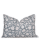 Estelle Floral Block Printed Pillow Cover | Blue, Mustard | Lumbar