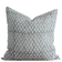 Luna Floral Block Printed Pillow Cover | Blue/Teal Green