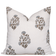 Briar Floral Block Printed Pillow Cover | Blue, Brown, Green