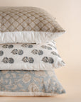 Ayla Floral Block Printed Pillow Cover | Mustard
