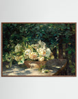 Garden Gathering Floral Artwork Oak Dark No border