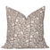Nina Floral Block Printed Pillow Cover | Brown