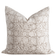 Sienna Floral Block Printed Pillow Cover | Light Brown