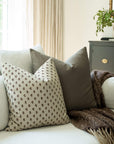 Pippa Brown Floral Pillow Cover