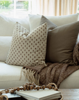 Pippa Brown Floral Pillow Cover