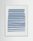Blue Strokes by Pictufy Studio White Wood No border