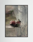Spring Flowers Art Print Black Wood No border