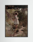 Among the Wildflowers Art Print Black Wood No border