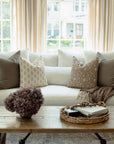 Anais Peach Floral Pillow Cover