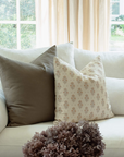 Anais Peach Floral Pillow Cover