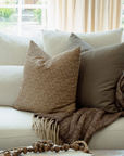 Louisa Brown Floral Pillow Cover
