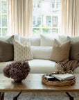Louisa Brown Floral Pillow Cover